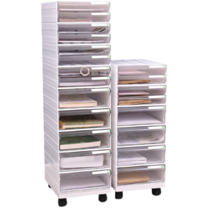 A4 File Storage Drawers – Transparent Plastic Drawers for Office Paper Management