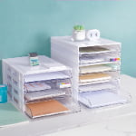 Desktop Drawer Organizer – Plastic Office Storage Drawers for Files, Stationery, and Documents