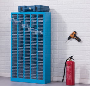 Durable Plastic Parts Cabinet for Efficient Storage & Organization