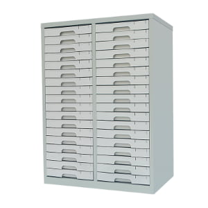 Plastic File Cabinet for Office – Durable A4 Storage Cabinet with Central Lock System