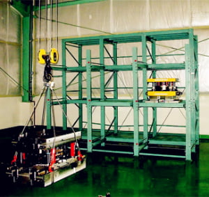 Industrial heavy duty Die Roll out racks with Drawer shelves