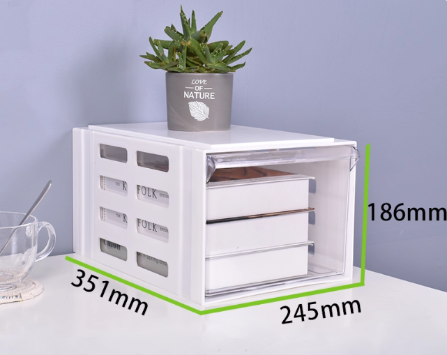 Multi-Layer A4 Plastic Drawer Box – Desktop Paper Storage Organizer for Office Use