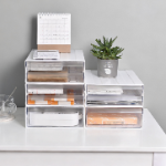 Multi-Layer Document Organizer – Desktop Plastic Storage Drawer Cabinet for Home Office