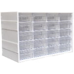 Ins Hot Design Transparent Office Desk Drawer Stackable Storage Box