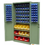 Steel Bin Cabinet with Drawers – Industrial Metal Storage for Parts and Components
