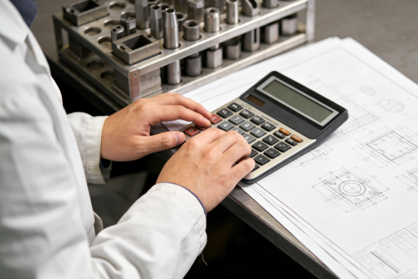 a mold rack holding several large industrial molds in a clean workshop