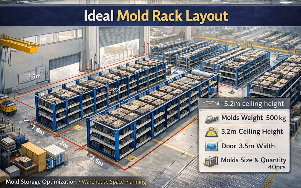 What Is the Ideal Mold Rack Size and Layout for a Mold Storage Room?