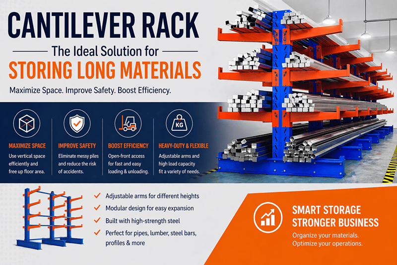 What Is a Cantilever Rack and Why Is It Ideal for Storing Long Materials?