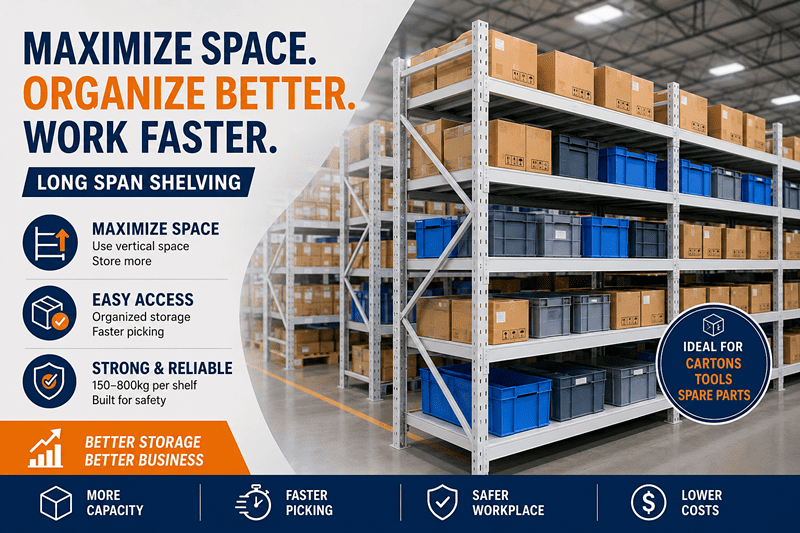 What Are the Advantages of Long Span Shelving for Warehouse Storage?