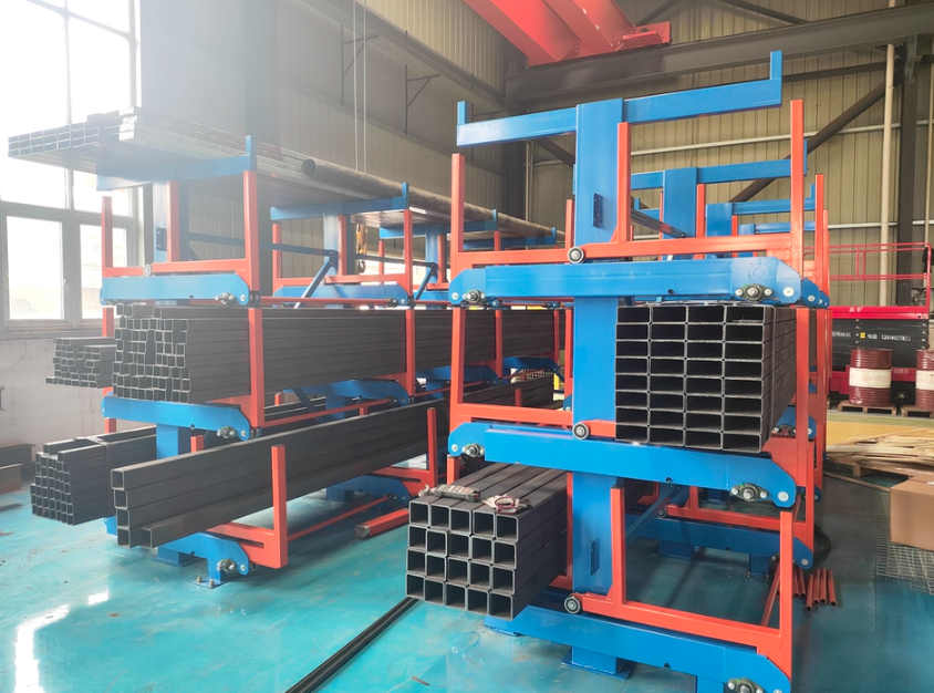 A well-organized warehouse with strong cantilever racking systems