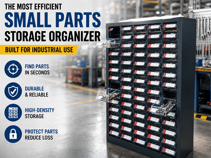 What Is the Most Efficient Small Parts Storage Organizer for Industrial Use?