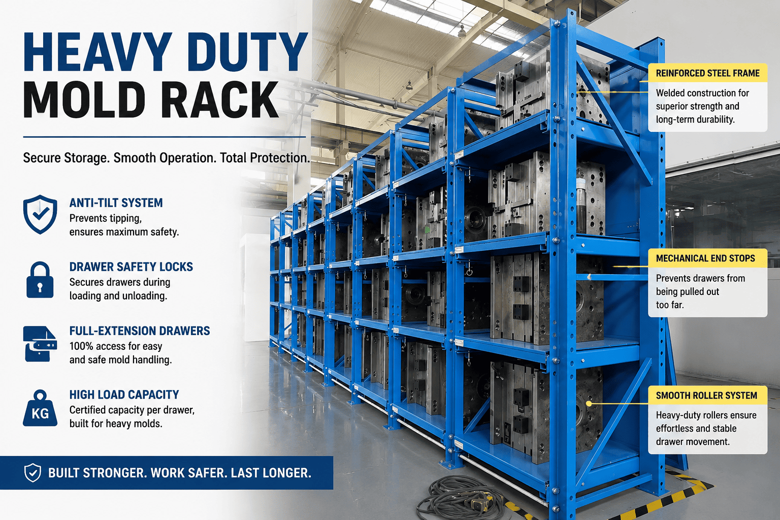 What Features Should a Heavy Duty Mold Rack Have for Safe Mold Storage?