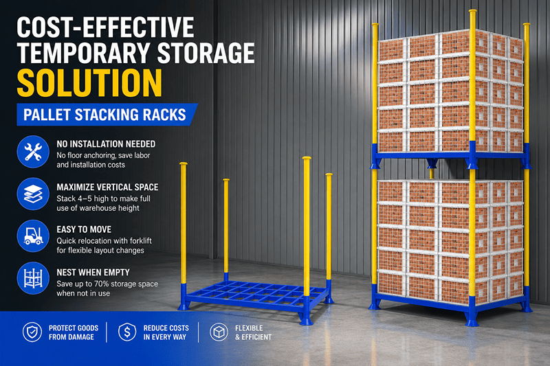 Why Are Pallet Stacking Racks a Cost-Effective Solution for Temporary Storage?